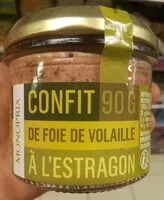 Mängden socker i Confit de foie de volaille à l'estragon
