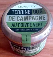 Mängden socker i Terrine de campagne au poivre vert
