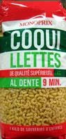 Mängden socker i Coquillettes (Al dente 9 min.)