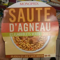 Mängden socker i Sauté d'agneau et flageolets verts