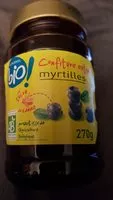 Mängden socker i Confiture de myrtilles au sucre de canne