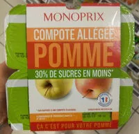 Mängden socker i Compote de pommes allégée en sucres