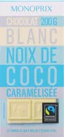Mängden socker i Chocolat blanc à la noix de coco caramélisée