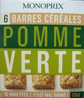 Mängden socker i 6 Barres Céréales Pomme Vert