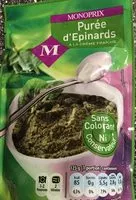 Mängden socker i Puree d'epinards