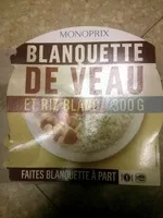 Mängden socker i Blanquette de veau et riz blanc