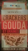 Mängden socker i Crackers Gouda et graines (Lin, sésame, citrouille & tournesol)