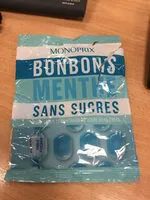 Mängden socker i BONBONS MENTHE SANS SUCRE