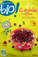 Mängden socker i Céréales soufflées au chocolat Bio