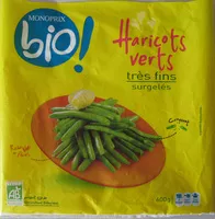 Mängden socker i Haricots verts très fins surgelés Bio