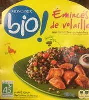 Mängden socker i Emincés de volaille aux lentilles cuisinées