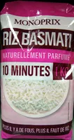 Mängden socker i Riz Basmati 10 minutes 1 Kg Monoprix