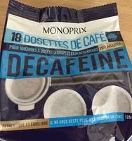Mängden socker i Dosettes de Café Décaféiné