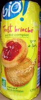 Mängden socker i Toast brioché au blé complet Bio Monoprix