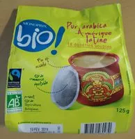 Mängden socker i Dosettes de café pur arabica, Amérique Latine, certifié AB