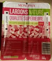 Mängden socker i Lardons nature qualité supérieure