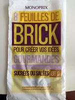 Mängden socker i Feuilles de brick