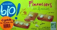 Mängden socker i Financiers aux Amandes Bio Monoprix