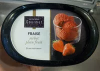 Mängden socker i Sorbet Plein Fruit Fraise