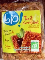 Mängden socker i Toast Croustillant tomate et mozzarella Bio