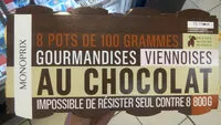 Mängden socker i Gourmandises viennoises au chocolat