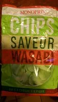 Mängden socker i Chips saveur wasabi