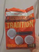 Mängden socker i Dosettes de café tradition