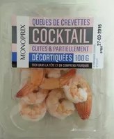 Mängden socker i Queues de crevettes cocktail cuites & partiellement décortiquées