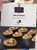 Mängden socker i Mini palmiers apéritifs - Olives noires et vertes