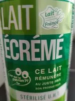 Mängden socker i Lait écrémé