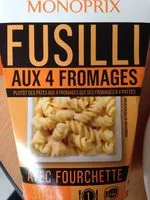 Mängden socker i Fusilli aux 4 fromages