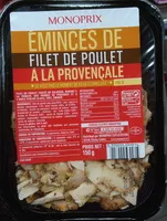 Mängden socker i Emincés de filet de poulet à la provençale