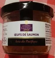Mängden socker i Oeufs de saumon keta du pacifique pasteurisés