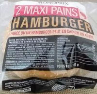 Mängden socker i 2 maxi pains hamburger