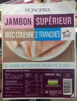 Mängden socker i Jambon supérieur avec couenne, VPF