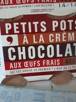 Mängden socker i Petits pots à la crème chocolat et aux oeufs frais