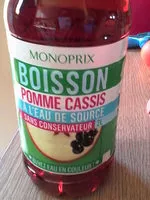 Mängden socker i Boisson pomme cassis framboise
