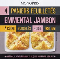 Mängden socker i Paniers feuilletés emmental jambon