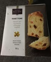Mängden socker i Panettone, raisins secs et écorces d'orange confites