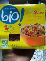 Mängden socker i Quinoa aux Légumes du Soleil