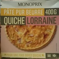 Mängden socker i Quiche Lorraine Pâte Pur Beurre