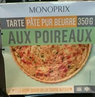 Mängden socker i Tarte aux poireaux pâte pur beurre
