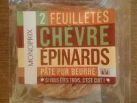 Mängden socker i 2 feuilletés chévre épinards