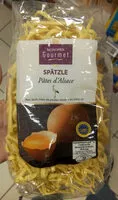 Mängden socker i Spätzle aux oeufs frais de poules {lev{es en plein air