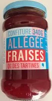 Mängden socker i Confiture allégée fraises