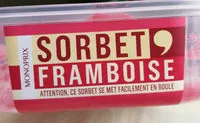 Mängden socker i Sorbet framboise