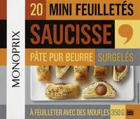Mängden socker i Mini feuilletés saucisse