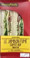 Mängden socker i Le Jambon Fumé Comté AOP