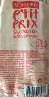 Mängden socker i Saucisson sec qualité supérieure