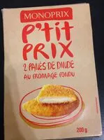 Mängden socker i Panes de dinde au fromage fondu